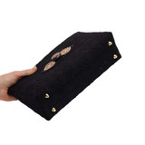 Brass Accents in Black Embroidery