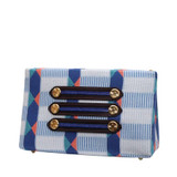 Buttons in Blue Stripe