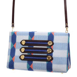 Buttons in Blue Stripe
