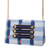 Buttons in Blue Stripe