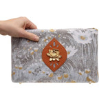 Lotus in Silver Grey Floral