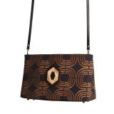 Brass Accented Clutch in Fabric of Your Choice