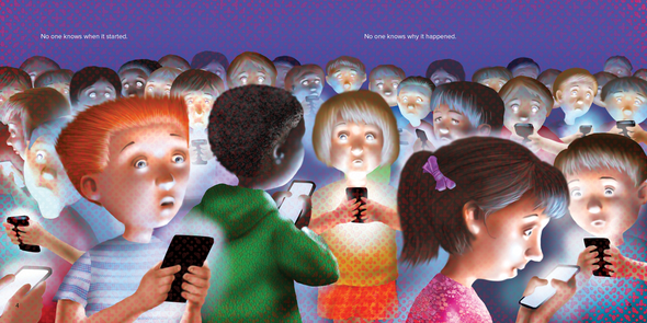 Inside Spread 1: Zombie Phone Kids
