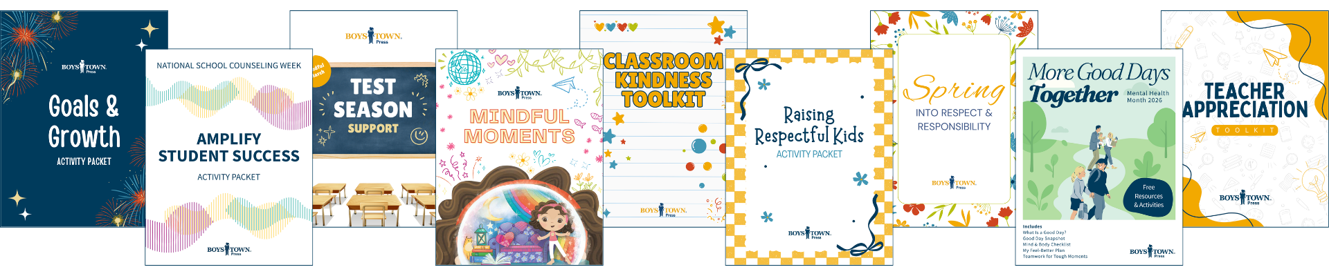 Covers of some 2026 activity packets