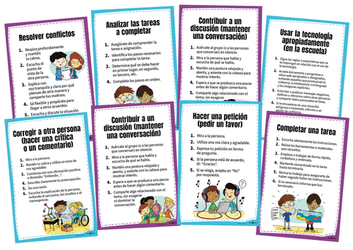 Social Skills Poster Set (Span) | Boys Town Press