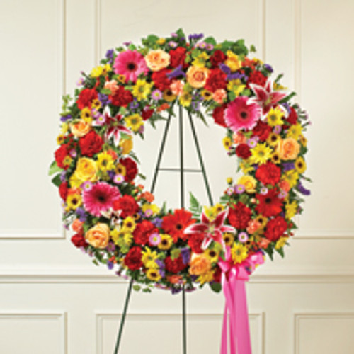 Multicolor Bright Standing Wreath