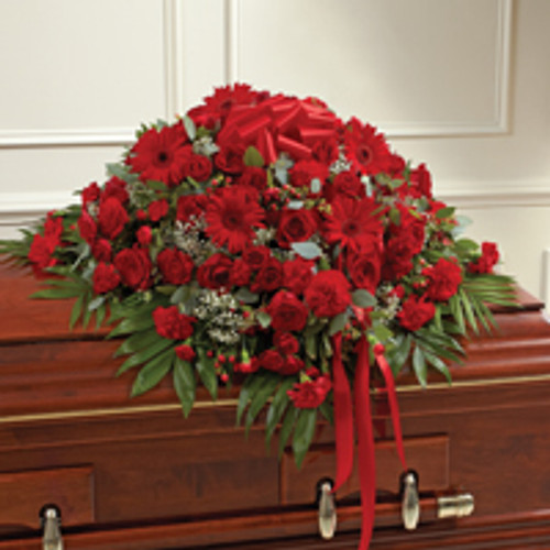 Red Mixed Half Casket Cover