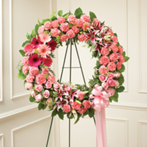 Pink Standing Wreath