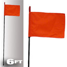 Firestik Black Fire Stick W/Orange Safety Flag - 6Ft F6-BLACK-8120R