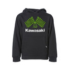 Factory Effex Kawasaki Finish Line Youth Pullover Hoodie / Black (L) 23-88124