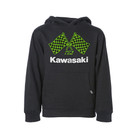 Factory Effex Kawasaki Finish Line Youth Pullover Hoodie / Black (S) 23-88120