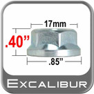 Excaliber Wheel Accessories Lug Nut 10Mm X 1.25 (17Mm) 1.2" Tall 98-0008