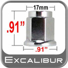 Excaliber Wheel Accessories Lug Nut 12Mm X 1.25 Flat .9" Tall 98-0030