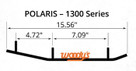 Woodys Ace 4'' X 60* Turning 1 1/2" Trail Runner Polaris Ap4-1300