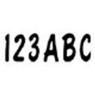 Hardline 3" Letter & Number Kit Solid Black BLK200EC