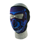Balboa Neoprene Face Mask Blue Chrome Skull WNFM024