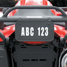 Hardline HardlineATV License Plate Black 2341B