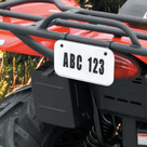 Hardline Hardline ATV License Plate White 2340W