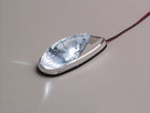K&S Led Marker Lights Mini-Flush Mt. Chrome Body Wht/Clr (1 Led) 25-9504