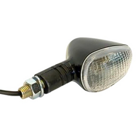 K&S Marker Lights Cmpct Flex. Stem Blk (D/F) Clear Short Stem 25-8408S