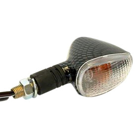 K&S Marker Lights Cmpct Flex. Stem Crbn Fbr (S/F) Clear Short 25-8413S