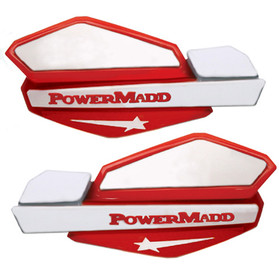 Powermadd Star Hand Guard System Honda Red/White 34222