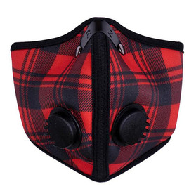 RZ Mask M2N Reusable Air Filtration Mask - Red Plaid - Extra Large (XL 25424