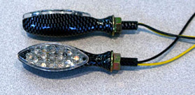K&S Led Ultra Mini-Marker Lights Oval C.F. (15 Leds) 25-8911