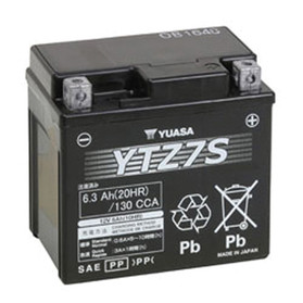 Yuasa Ytz7S Factory Activated Maintenance Free 12 Volt Battery YUAM727ZS