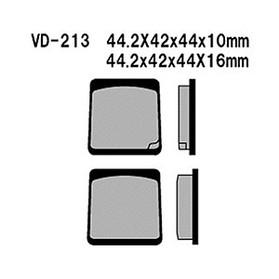 Vesrah Semi-Metallic Brake Pads Vd-213 VD-213
