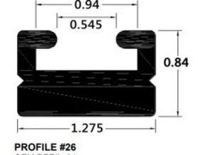 Sport-Parts Inc. Spi Slide Profile 26 Black 66" 226-66-80