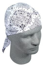 Balboa Flydanna; 100% Cotton White Paisley Z102