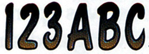 Hardline 3" Letter & Number Kit Beige /Black BRBKG200