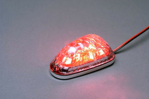 K&S Led Mini-Marker Light Triangle Chrome Red (6 Leds) 25-9701