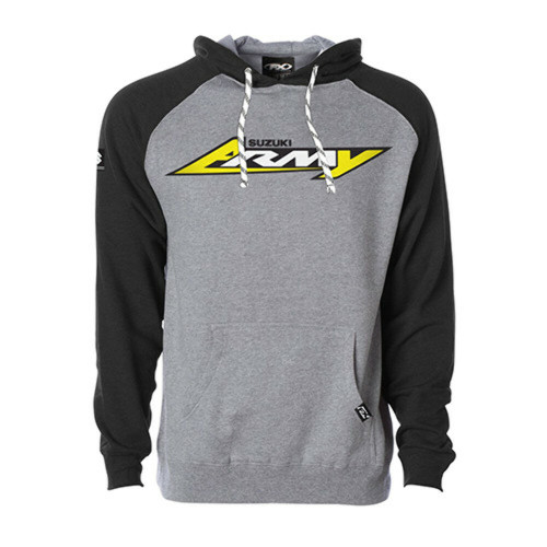 Factory Effex Suzuki Army Men's Pullover Hoodie / Heather Gray-Black (Xxl) 23-88408