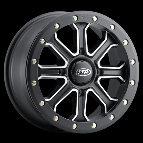 Itp Tires Itp Inertia Whl 15X7, 4/156-5+2 (+40Mm) Matte Black/Machined 1522530727B