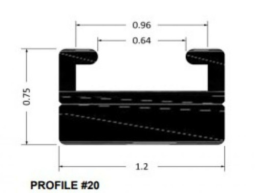 Sport-Parts Inc. Spi Slide Profile 20 Black 66" 620-66-80