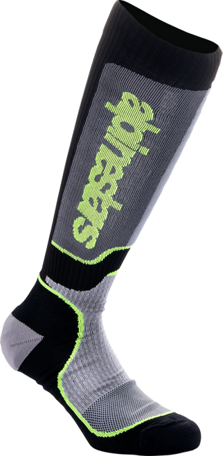 Alpinestars Youth MX Plus Socks - Black/Gray/Yellow - Medium/Large