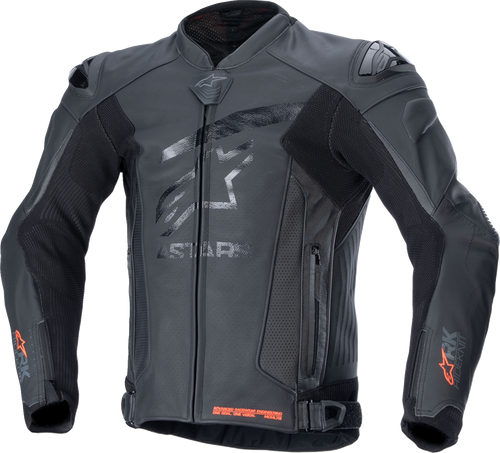 Alpinestars GP Plus R v4 Rideknit Leather Jacket - Black/Black - US 46 / EU 56