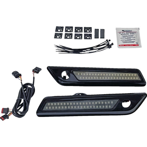 Custom Dynamics Latch Light - Saddlebag - Dual Color - Smoke - Black 20402869