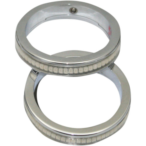 Custom Dynamics Wrap-Arounds? LED Lights - 56 mm - Chrome - Clear/Amber