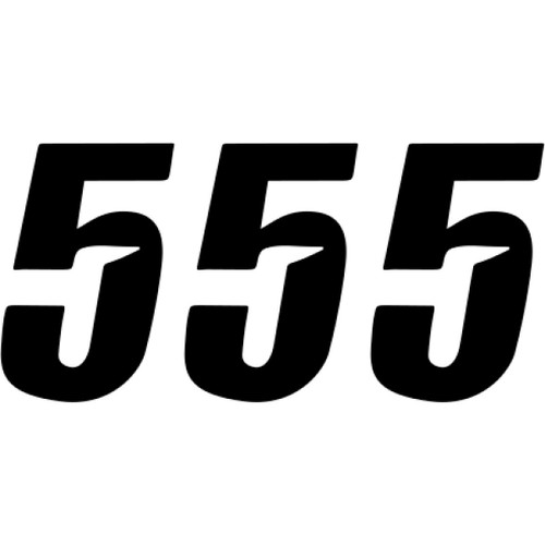 D'Cor Visuals Number Dcor Slh #5 Blk 6"
