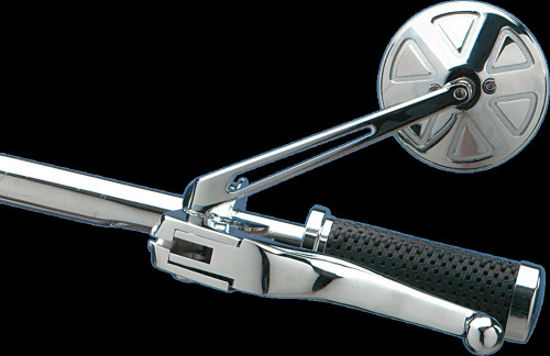 Drag Specialties Round Mirror W/Long Stem