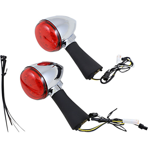 Custom Dynamics Rear LED Turn Signal Ringz - Chrome - Scout