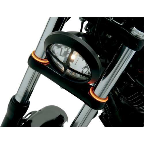 Custom Dynamics WRAPZ? Fork Lights - 56 mm - Amber Lens