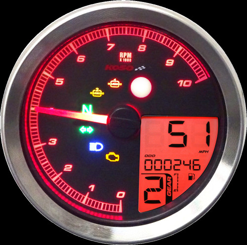 Koso North America Tach Multi Metr Tnt04 Sil