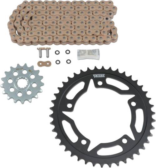 Vortex OES Original Equipment Steel Chain Kit - '17-'22 Suzuki GSX-S 750/GSX-S 750Z - Gold