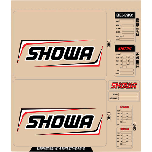 D'Cor Visuals Dcor Showa Decal Kit Bk
