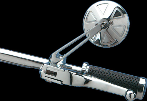Drag Specialties Round Mirror W/Short Stem