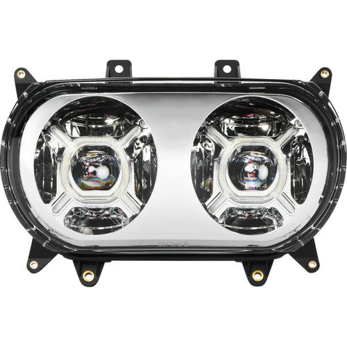 Custom Dynamics LED Headlight - Chrome - Road Glide